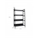 Стелаж MSMLOFT 5 полиць — чорний металевий каркас 1200×700×350 мм