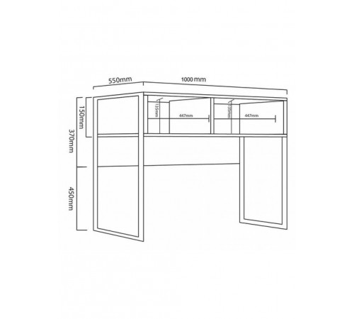 Стіл "Delos" — 100×55×82 см, MSMLOFT