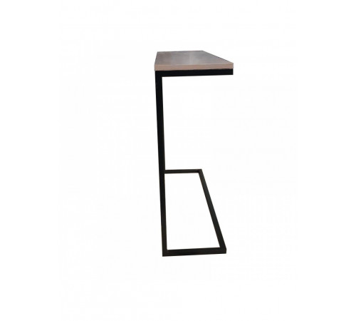 Приставной журнальный столик MSMLOFT – черный металлический каркас, ДСП (60×40×40 см)