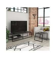 Тумба под телевизор в стиле MSMLOFT 550х1630х450 мм + столик кофейный 600х570х500 мм