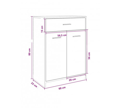 Шафа для ванної кімнати, дуб сонома
