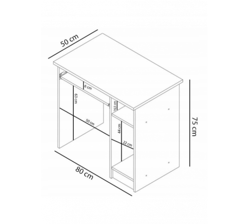 Офисный стол 80 см. Compact Loft Desk.