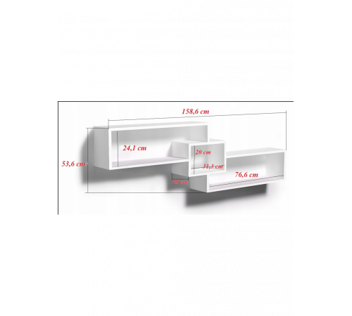 Підвісна полиця LOFT чорна