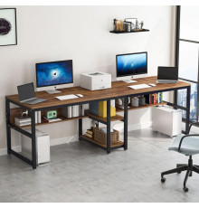 Стол двухместный с полками