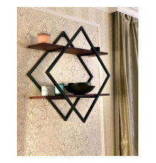 Полиця 60х60х20 см, чорна