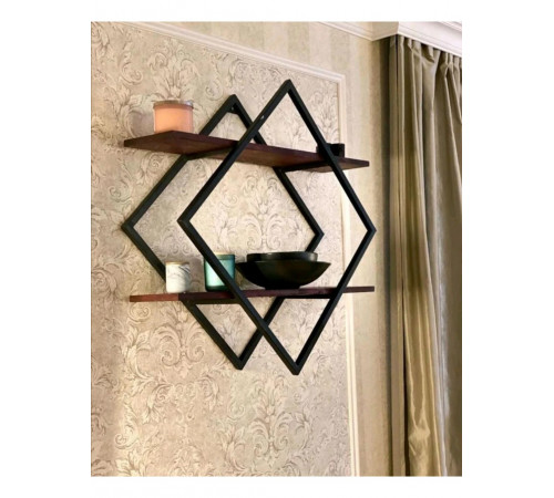 Полка 60×60×20 см черная