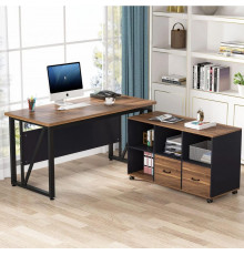 Письменный стол Г-образный с тумбой для файлов