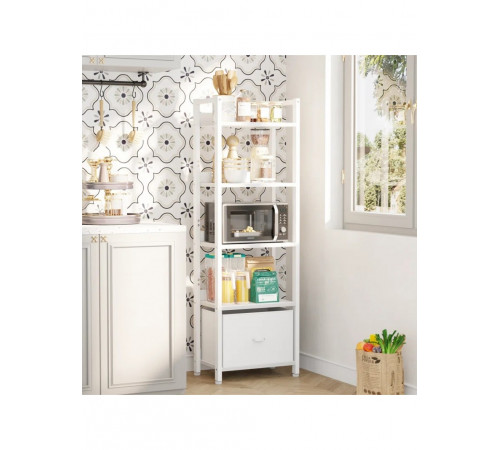 Стелаж 5 полиць MSM з металевим каркасом, 140×40×26 см