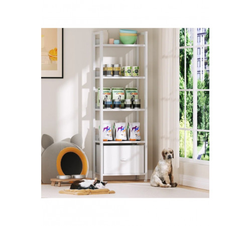 Стелаж 5 полиць MSM з металевим каркасом, 140×40×26 см