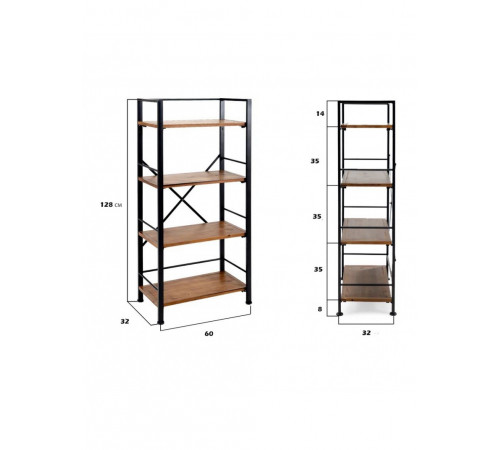 Стелаж " Gateshead"— відкритий стелаж для дому чи офісу