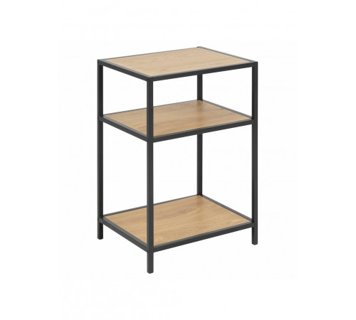 Приставной 3-ярусный столик – дуб Сонома, профильный каркас