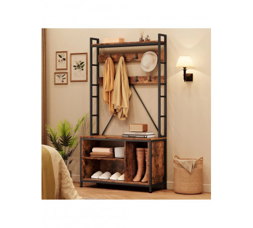 Вішалка для взуття з 3 ящиками для зберігання та 8 гачками