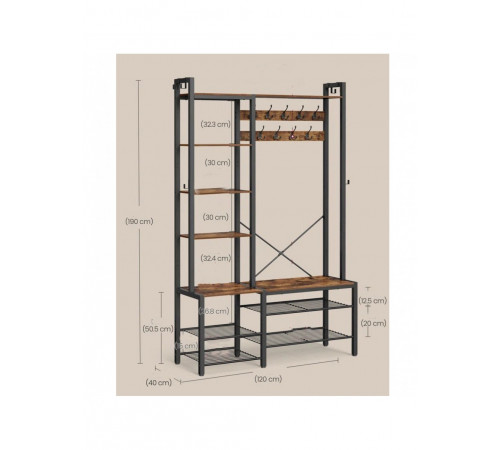 Прихожая со скамейкой и местом для хранения обуви
