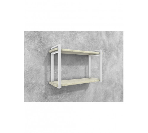 Полка Айсберг LOFT-80 — белый/белый, металл + ДСП