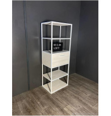 Стеллаж с выдвижным ящиком, серый