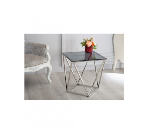 Кавовий стіл CP-2 срібло Vetro 