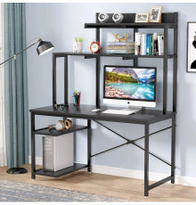 Компьютерный стол для домашнего офиса с полками