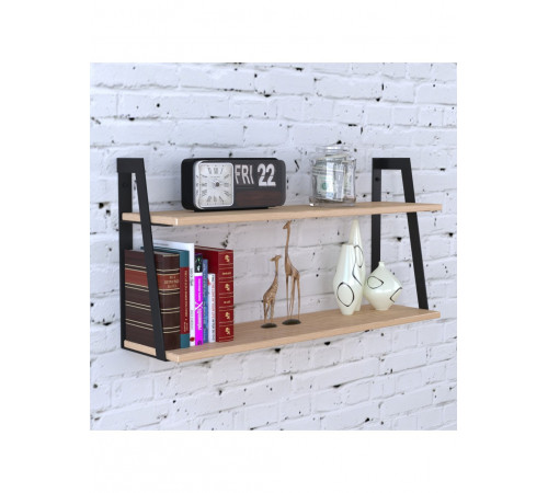 Полиця PL-5 — MSMLOFT, дві полки 68×20×40 см