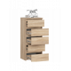 Комод дуб Сонома 40 см MSM — стильний компактний комод