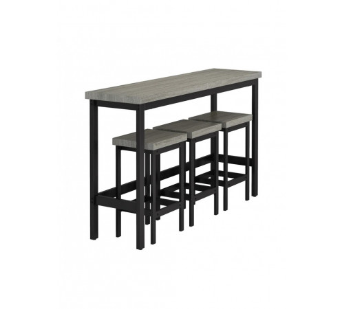 Довгий обідній стіл із 3 табуретами, набір для пабів