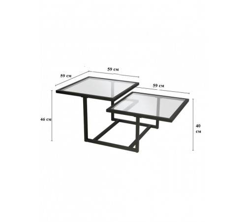 Журнальний столик Cof-tab-122: Прозорий акцент сучасного інтер'єру