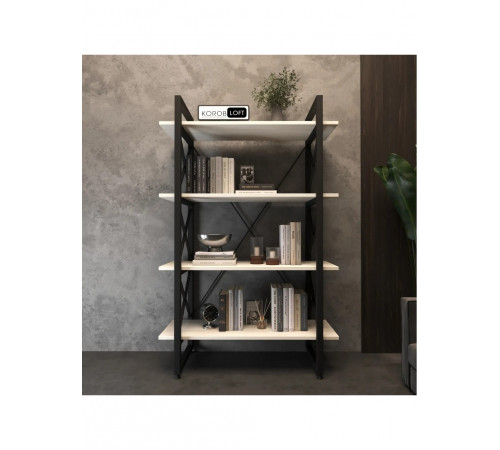 Стеллаж Loft на 4 полочки — 1370×900×400 мм для дома и офиса.