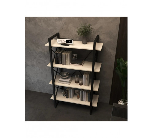 Стеллаж Loft на 4 полочки — 1370×900×400 мм для дома и офиса.