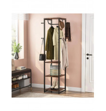 Вішалка для одягу з 4 полицями та 8 гачками