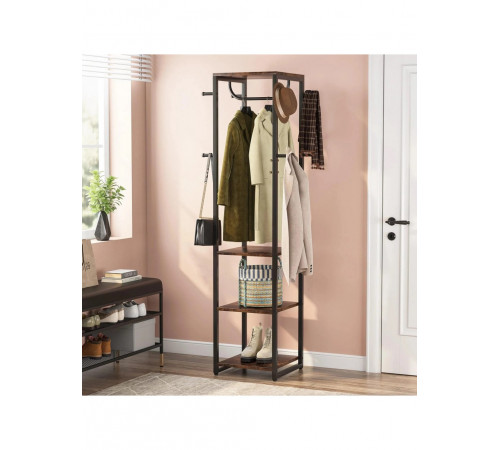 Вешалка для одежды с 4 полками и 8 крючками