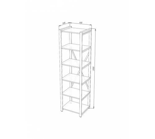 Стеллаж LOFT 601 – прочный лофт-функционал от MSM