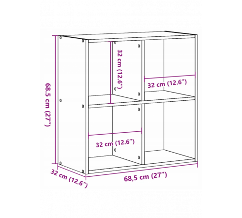 Полка, дуб сонома