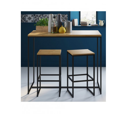 Стілець барний «Бервін» — лофт, метал/ДСП