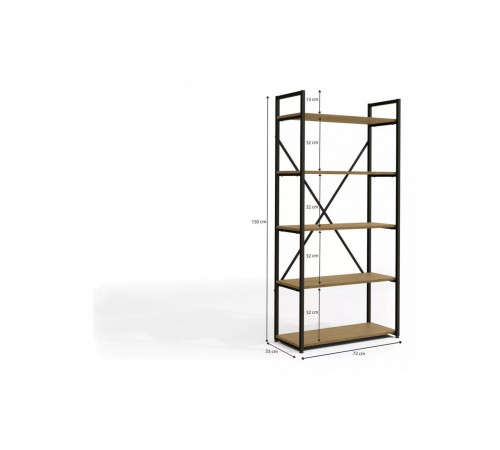 Стеллаж New 3 - 5 полок, 152×72×33 см