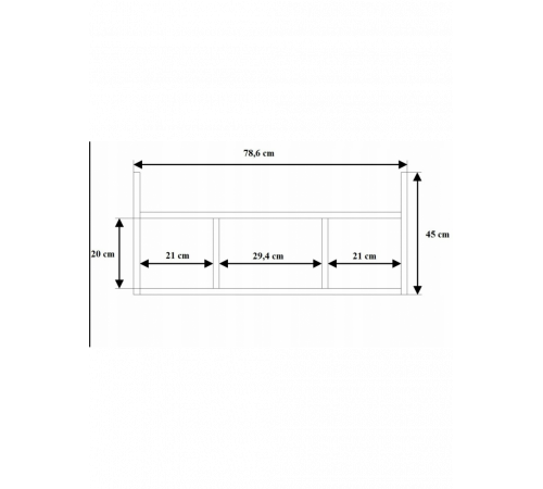 Підвісна полиця для вітальні чорна