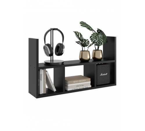 Підвісна полиця для вітальні чорна