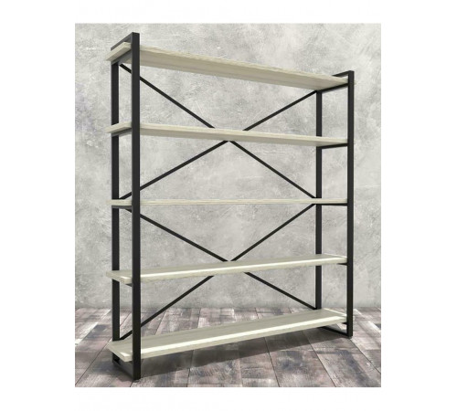 Стелаж Айсберг 160×182-4 Чорний/Дуб