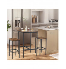 Квадратний барний стіл із 2 барними стільцями