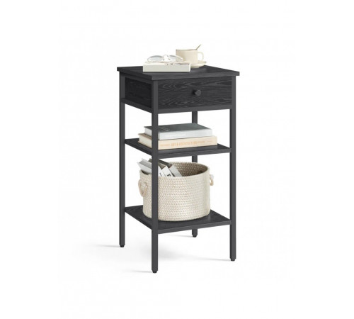 Тумбочка с ящиком и 2 полками – металл и ДСП в стиле лофт