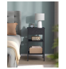 Тумбочка с ящиком и 2 полками для хранения