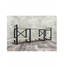 Тумба під ТВ Айсберг 160 чорний/білий MSMLOFT