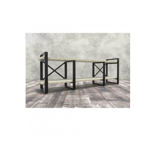 Тумба під ТВ Айсберг 160 чорний/білий MSMLOFT