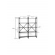 Стеллаж "Мальборк" MSM - геометрический лофт-стеллаж 182×160×30 см