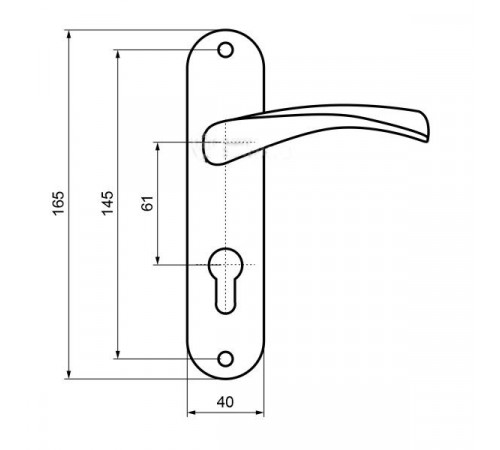 Ручки на планці KEDR Mini 61.323-AL AB