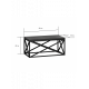 Журнальный стол «Бервин» — MSMLOFT, металлический каркас, ДСП.