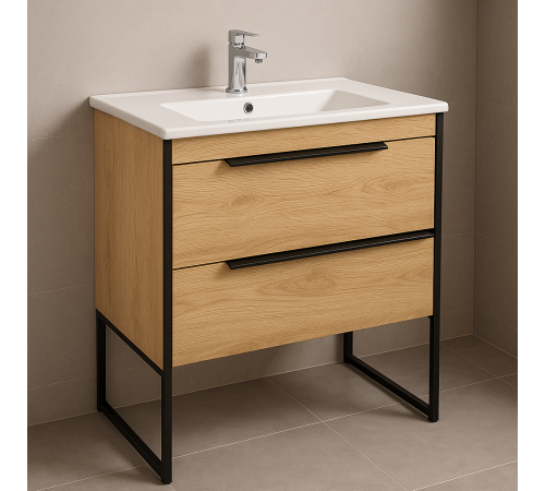 Тумбочка Loft-Iron со столешницей 65×55×43