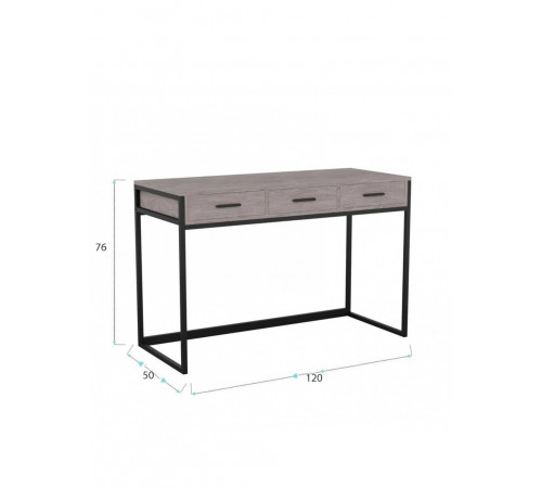 Стіл “Stewart” з 3 шухлядами — 120×50×76 см