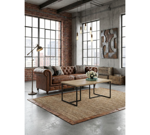 Журнальный столик Metz - Современный Лофт 110х60 см.