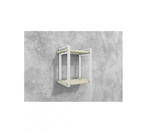 Полка Айсберг LOFT-40 — белый/белый, металл + ДСП.