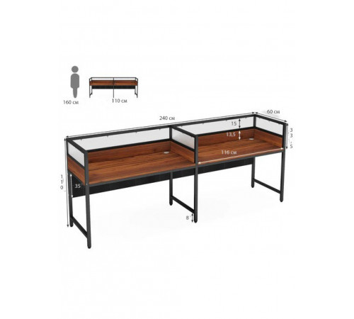 Стіл для двох з перегородкою