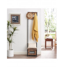 Вішалка для верхнього одягу з гачками – коричнева